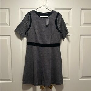 Ann Taylor Black and Gray Mini Dress